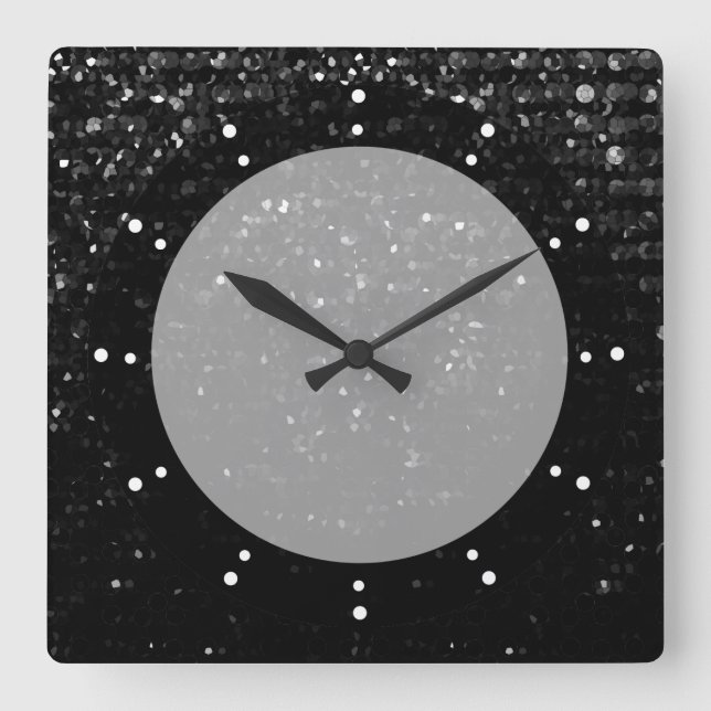 Wall Clock Crystal Bling Strass (Front)