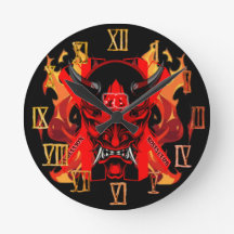 Wall Clock Evil Samurai