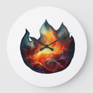 Wall clock - Flames Artwork