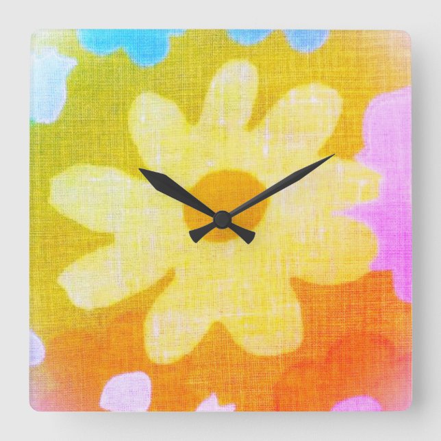 Wall Clock FLOWER DESIGN STYLE  (Front)