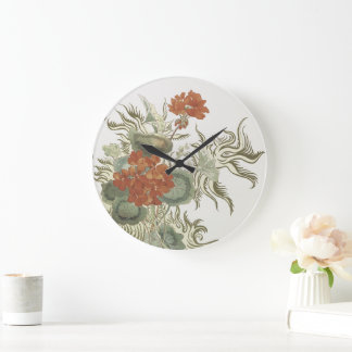 Wall clock - Flowers