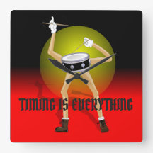 Wall clock for drummers