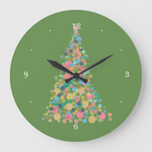 Wall Clock Holiday tree