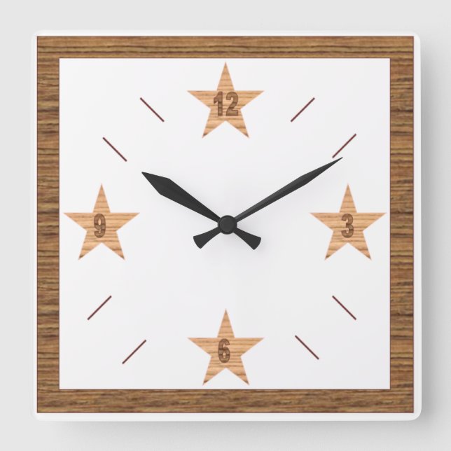 Wall clock in acrylic, Squared DESIGN CLOCK (Front)