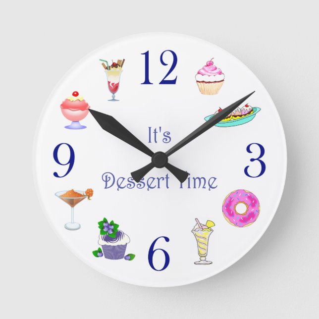 Wall Clock - It's Dessert Time (Front)