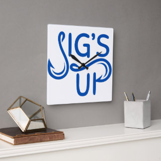 Wall clock. Jigs Up. Square Wall Clock