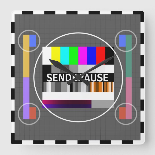 Wall Clock TV Test Card (Front)