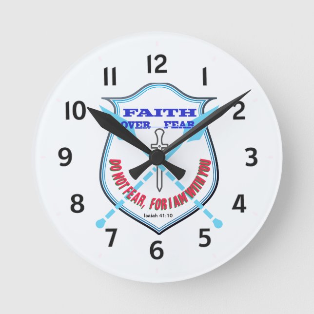 Wall Clock With A touch of Christian Faith Design (Front)