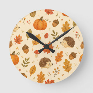 Wall clock with autumn pattern ideal for kids