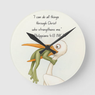Wall Clock with Bible Scripture