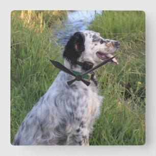 Wall Clock with Dogs of the Feather Llewellin