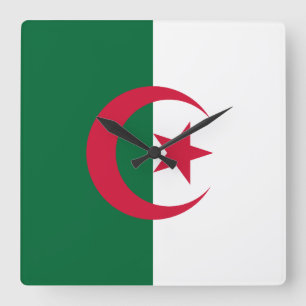 Wall Clock with Flag of Algeria