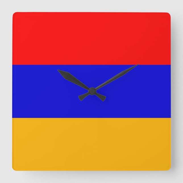Wall Clock with Flag of Armenia (Front)