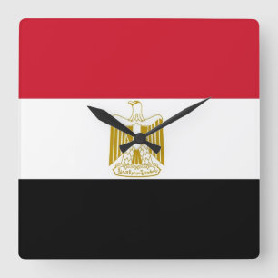Wall Clock with Flag of Egypt