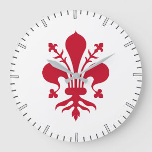Wall Clock with Flag of Florence, Italy