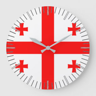 Wall Clock with Flag of Georgia