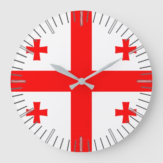 Wall Clock with Flag of Georgia (Front)