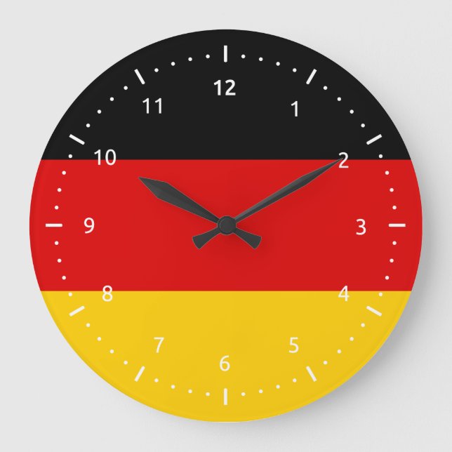 Wall Clock with flag of Germany (Front)