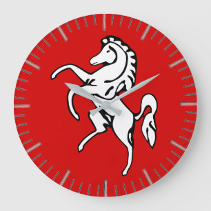 Wall Clock with Flag of Kent, England