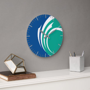 Wall Clock with flag of Ottawa, Canada