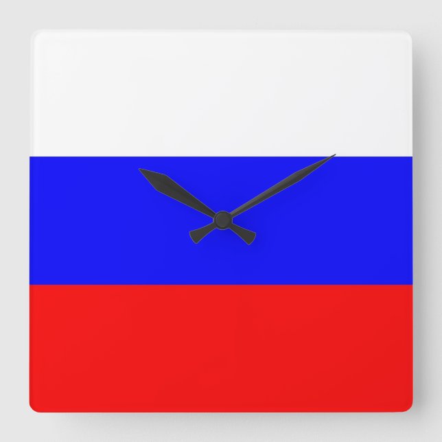 Wall Clock with Flag of Russia (Front)
