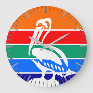 Wall Clock with Flag of St. Petersburg, Florida