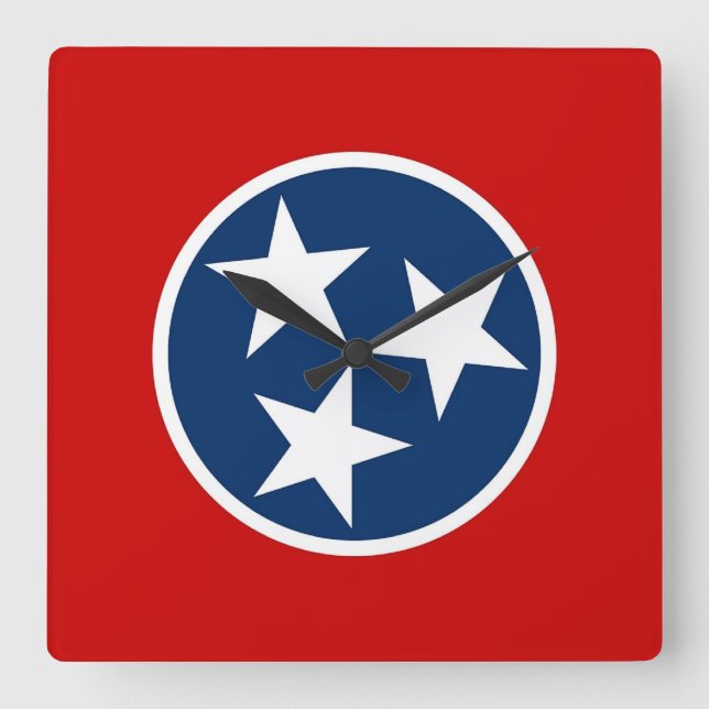Wall Clock with Flag of Tennessee, USA (Front)