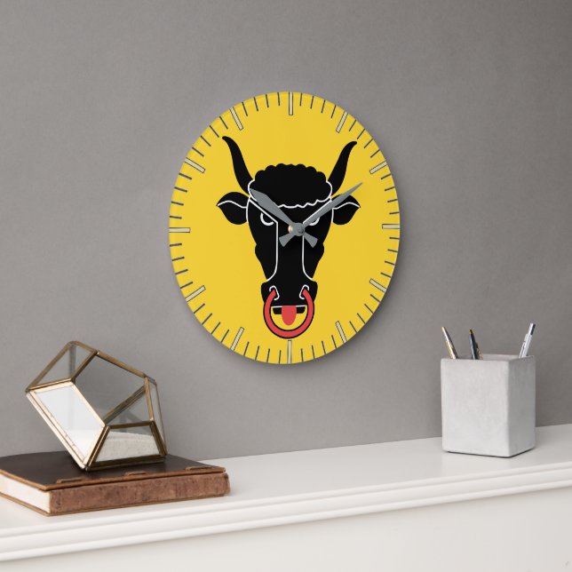 Wall Clock with flag of Uri, Switzerland (Office)