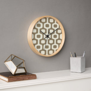 Wall Clock with Geometric Modern Graphic Pattern