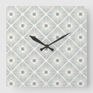 Wall Clock With Geometric Nesting Squares Design