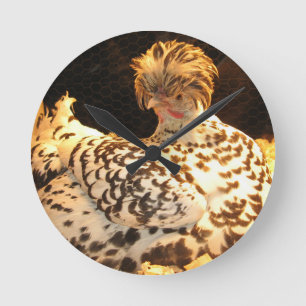Wall clock with German Spitzhauben