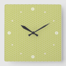 WALL CLOCK WITH HEMP LEAF PATTERN