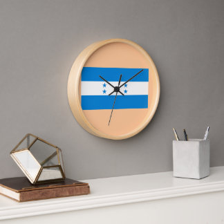 Wall Clock with Honduras Flag