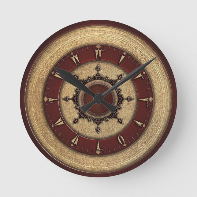 Wall Clock with Patterns & Old Turkish Numbers (Front)