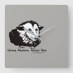 Wall Clock with Possum