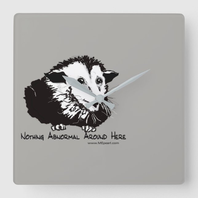 Wall Clock with Possum (Front)
