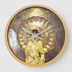 Wall clock with the divine Pearl de Wisdom image