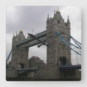 Wall Clock with Tower Bridge over the Thames River