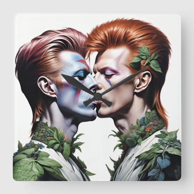 Wall Clocks, Couple Men Square Wall Clock (Front)