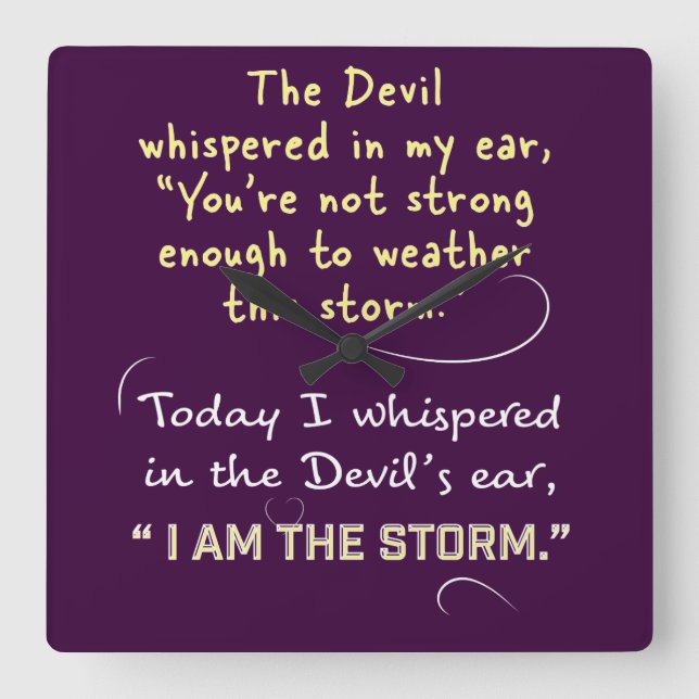Wall Clocks Whispered to Devil I am the Storm (Front)