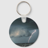 Wall cloud with lightning