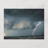 Wall cloud with lightning