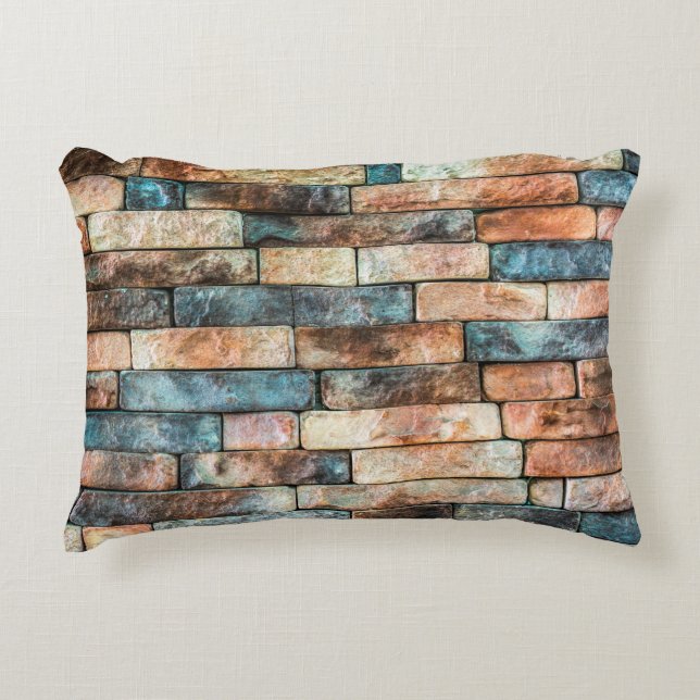 Wall damme stonewall pattern decorative cushion (Front)
