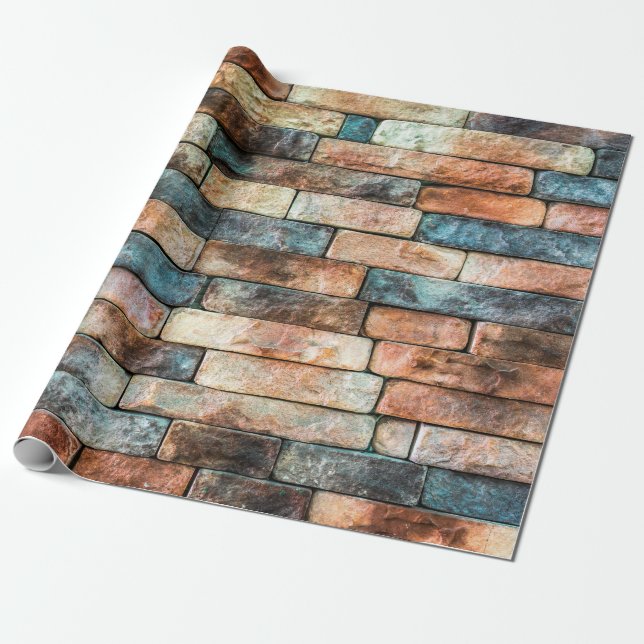 Wall damme stonewall pattern wrapping paper (Unrolled)