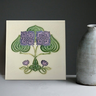 Wall Decor Art Nouveau Vintage Antique Peranakan C Ceramic Tile