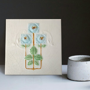 Wall Decor Art Nouveau Vintage Antique Peranakan C Ceramic Tile