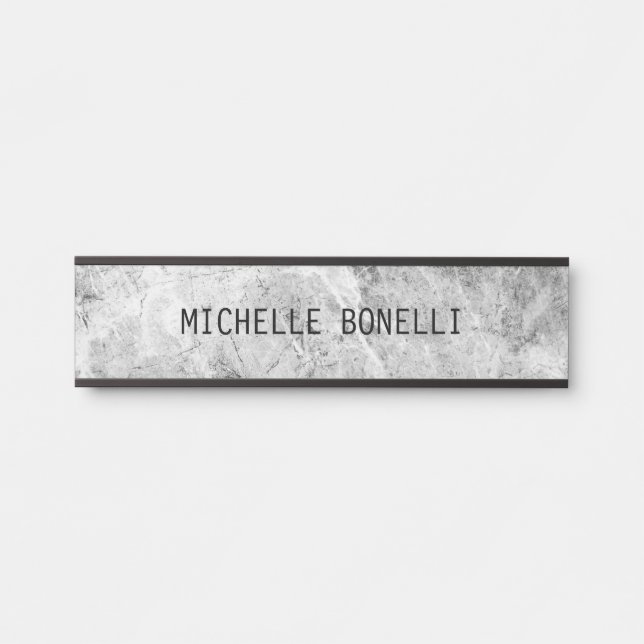 Wall Design Background Plain Modern Grey Black Door Sign (Front)