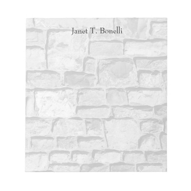 Wall Elegant Plain Simple Professional Modern Notepad (Front)