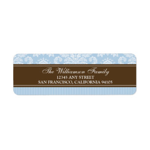 Wall Frames Holiday Return Address Labels (blue)