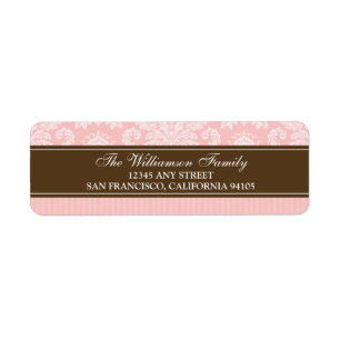 Wall Frames Holiday Return Address Labels (pink)